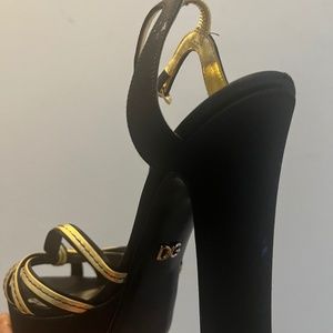 Gold and Black Dolce and Gabbana heels